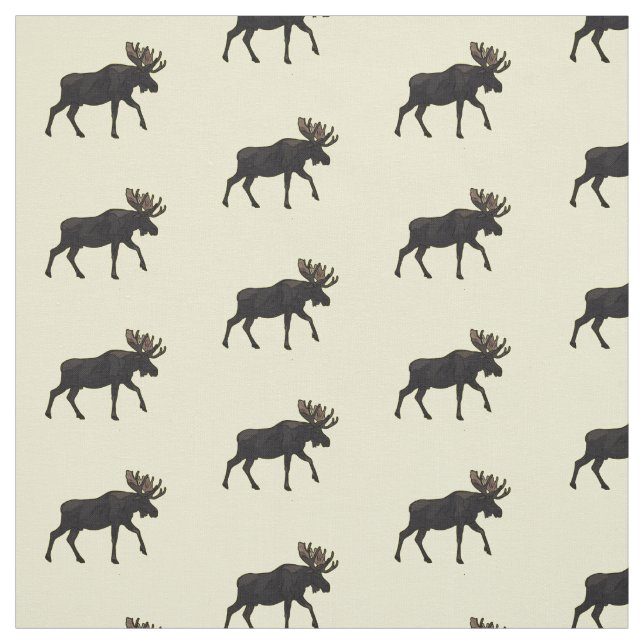 Tissu Illustration de dessin sur l'orignal (Échantillon)