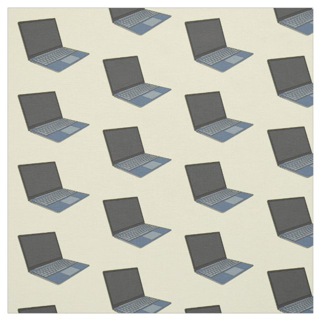 Tissu Illustration de dessin sur ordinateur portable (Échantillon)