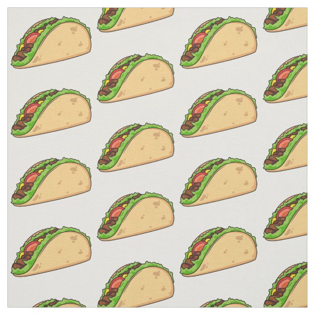 Tissu Illustration de dessin sur Taco (Échantillon)