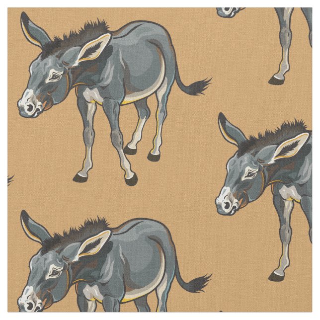 Tissu illustration de donkey (Fermer)