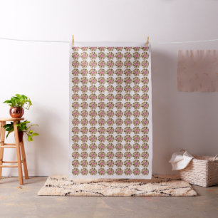Tissu Illustration de fleurs colorées présentant un cara