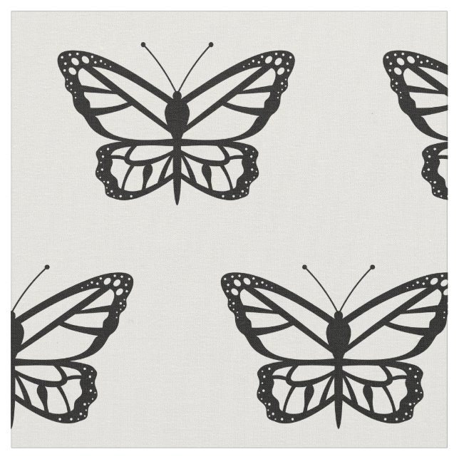 Tissu Illustration de forme de papillon noir (Fermer)
