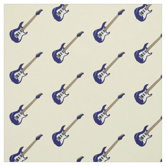 Tissu Illustration de guitare électrique (Échantillon)