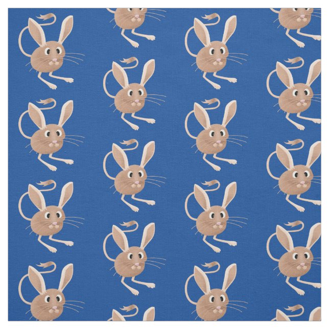 Tissu Illustration de jerboa aux longues oreilles (Échantillon)