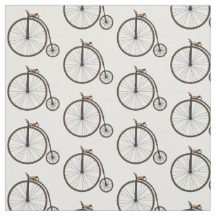 Tissu Illustration de la bande dessinée de vélo à grande