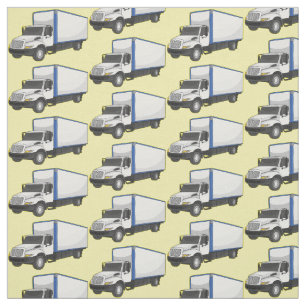 Tissu Illustration de la caricature du camion-boîte