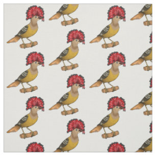Tissu Illustration de la caricature royale d'oiseau