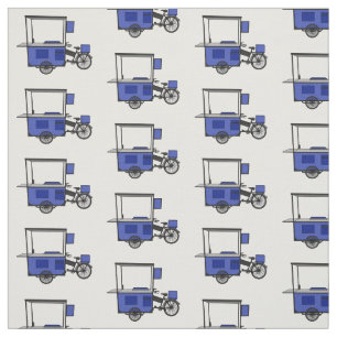 Tissu Illustration de la charrette alimentaire