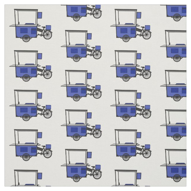 Tissu Illustration de la charrette alimentaire (Échantillon)