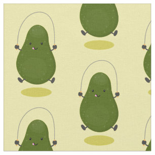 Tissu Illustration de la corde à sauter à l'avocat migno