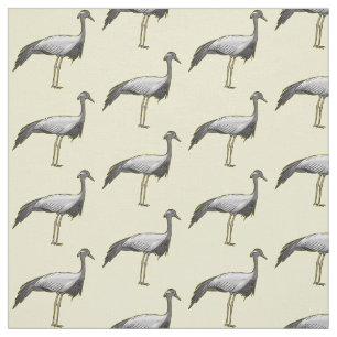 Tissu Illustration de la grue Demoiselle
