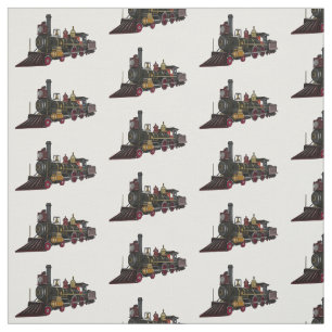 Tissu Illustration de la locomotive à vapeur