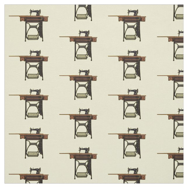 Tissu Illustration de la machine à coudre (Échantillon)