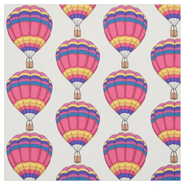 Tissu Illustration de la montgolfière (Échantillon)