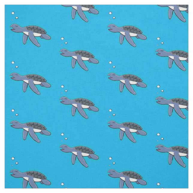 Tissu Illustration de la petite tortue de mer (Échantillon)