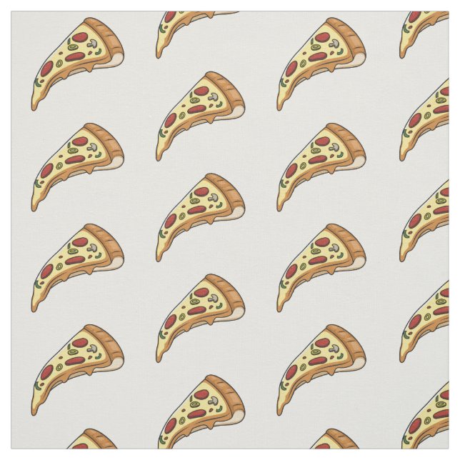 Tissu Illustration de la pizza (Échantillon)
