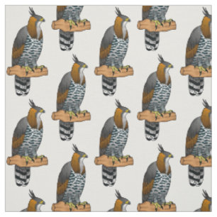 Tissu Illustration de l'aigle à faucon orné