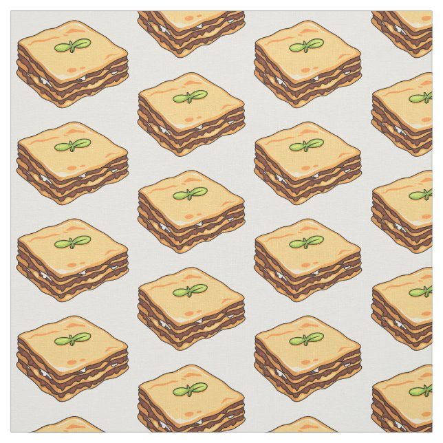 Tissu Illustration de Lasagna (Échantillon)