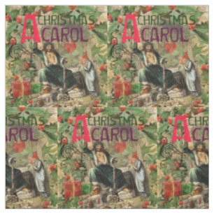 Tissu Illustration de l'esprit de Noël présent Scrooge