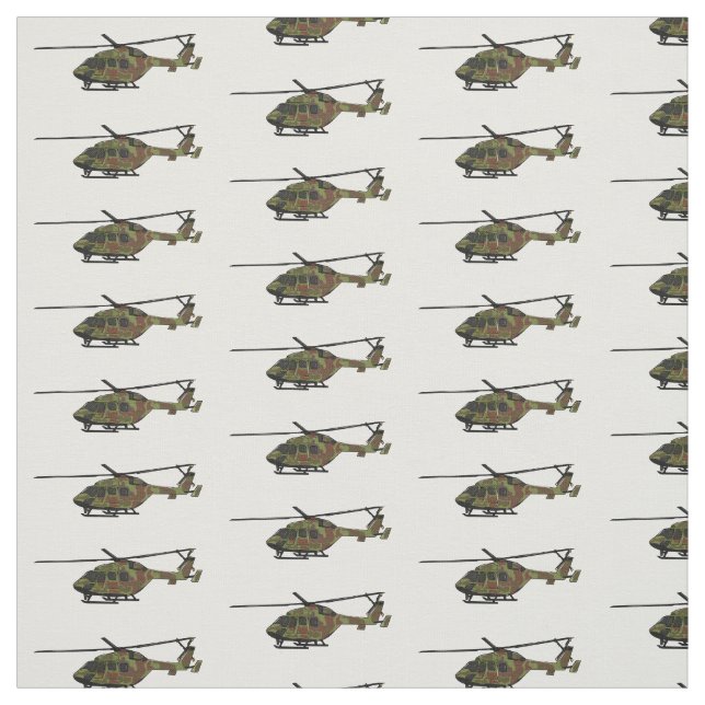 Tissu Illustration de l'hélicoptère de l'armée (Échantillon)