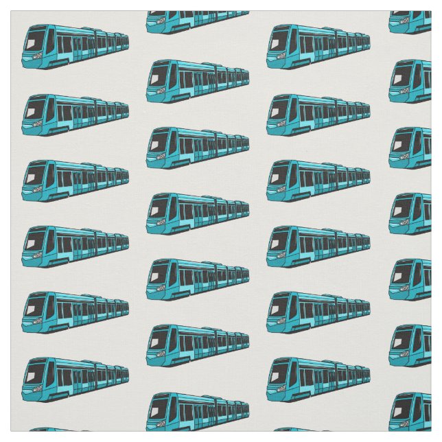 Tissu Illustration de locomotive électrique (Échantillon)