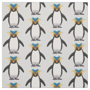 Tissu Illustration de mignon macaroni pingouin