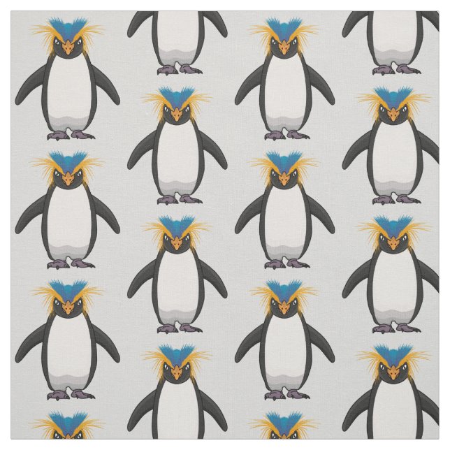 Tissu Illustration de mignon macaroni pingouin (Échantillon)