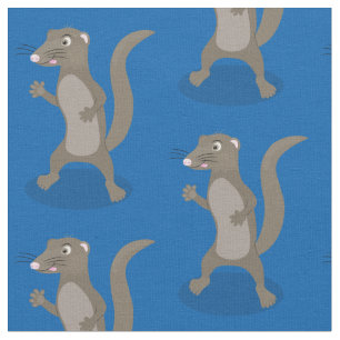 Tissu Illustration de mignonne mangouste