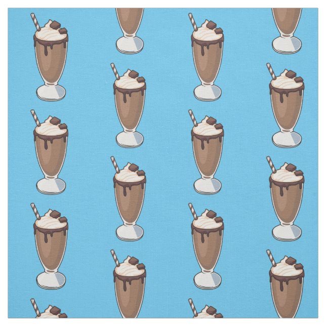 Tissu Illustration de milk-shake au chocolat (Échantillon)