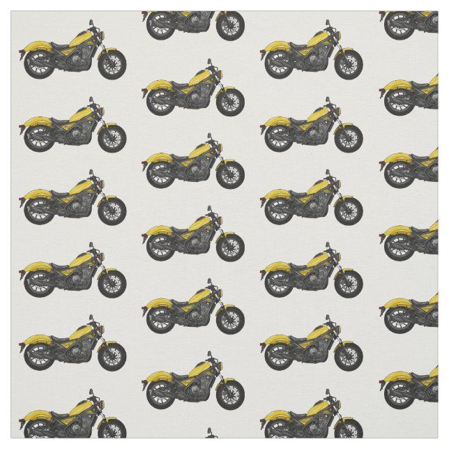 Tissu Illustration de moto Cruiser (Échantillon)