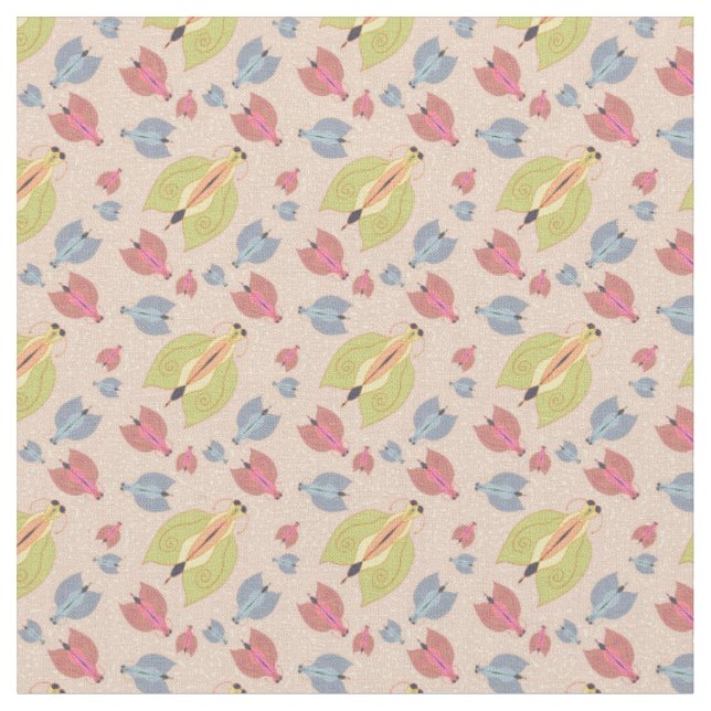 Tissu Illustration de papillon de nuit petit motif (Fermer)