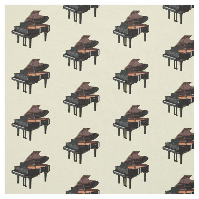 Tissu Illustration de piano (Échantillon)