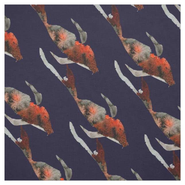 Tissu Illustration de poisson koi aquarelle (Échantillon)