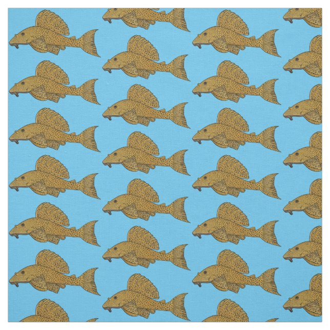 Tissu Illustration de poisson Pleco (Échantillon)