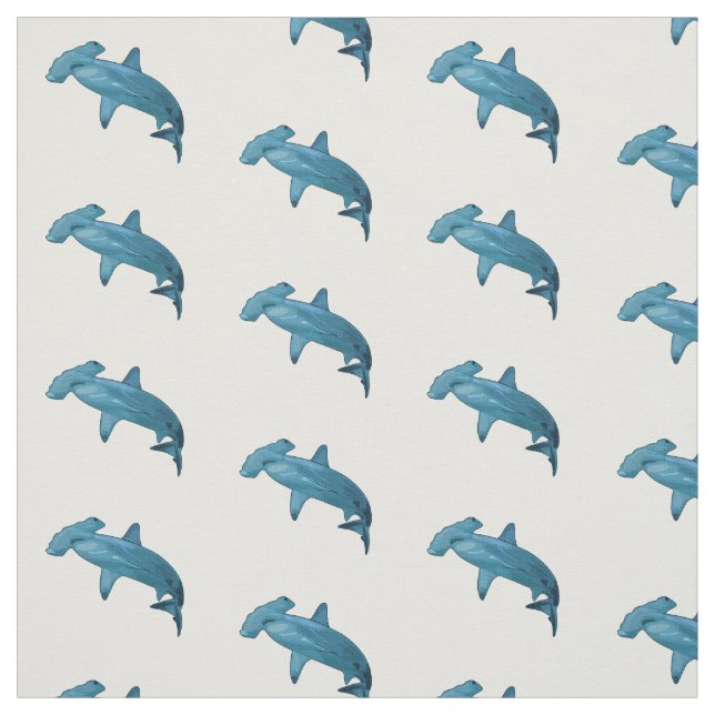 Tissu Illustration de requin marteau (Échantillon)