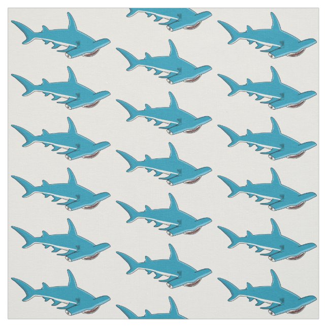 Tissu Illustration de requin marteau (Échantillon)