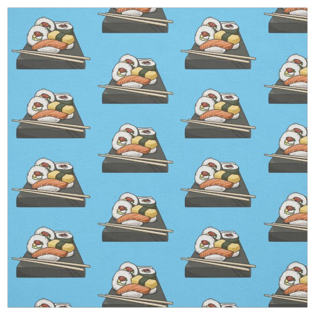 Tissu Illustration de sushi (Échantillon)