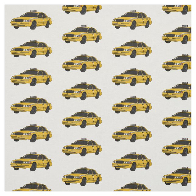 Tissu Illustration de taxi (Échantillon)