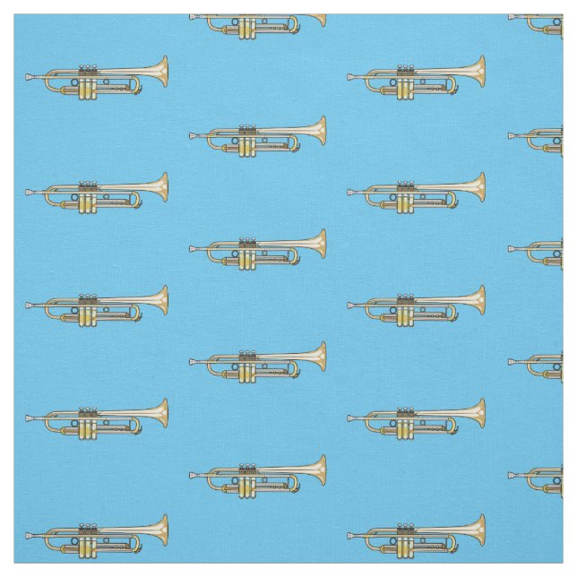 Tissu Illustration de trompette (Échantillon)