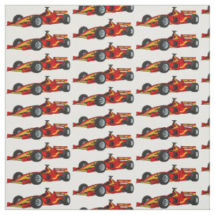 Tissu Illustration de voitures de course à grande vitess