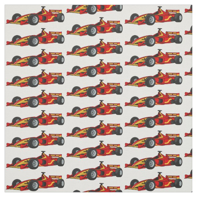 Tissu Illustration de voitures de course à grande vitess (Échantillon)