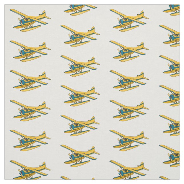 Tissu Illustration d'hydravion (Échantillon)