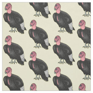 Tissu Illustration d'oiseau condor de Californie