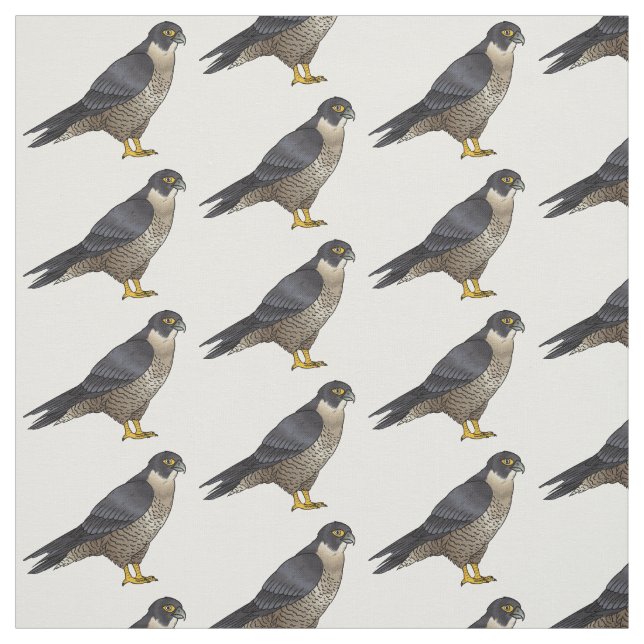 Tissu Illustration d'oiseau de faucon pèlerin (Échantillon)