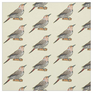 Tissu Illustration d'oiseau de scintillement du Nord