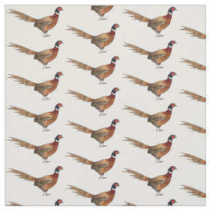Tissu Illustration d'oiseau faisan à cou circulaire