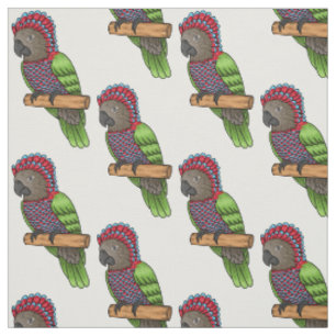 Tissu Illustration d'oiseau perroquet à tête de faucon