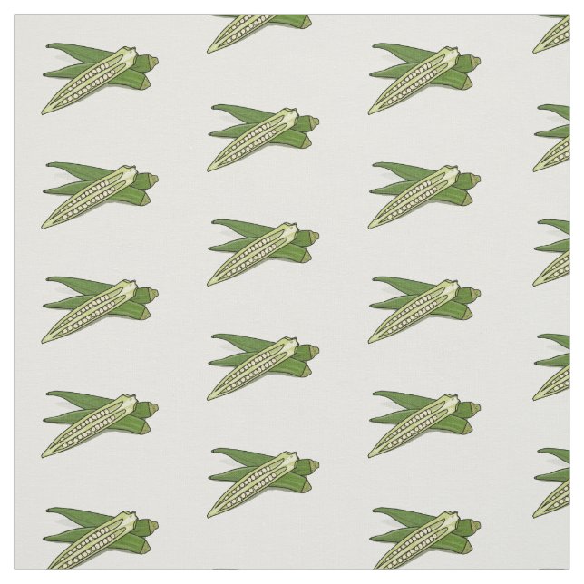 Tissu Illustration d'Okra (Échantillon)