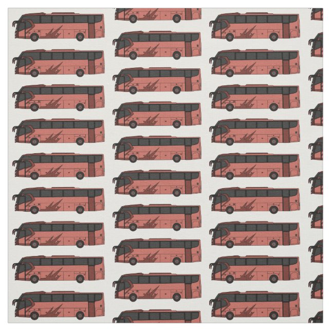 Tissu Illustration du bus (Échantillon)