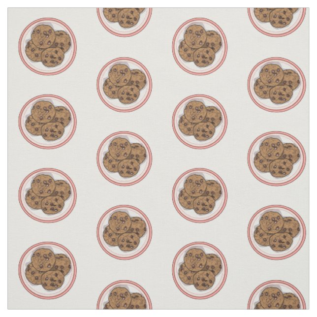 Tissu Illustration du cookie de puce à chocolat (Échantillon)